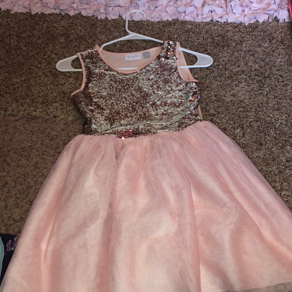 Like new flip sequence pink dress